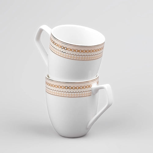 Luxury White and Gold Cup (Set of 2)