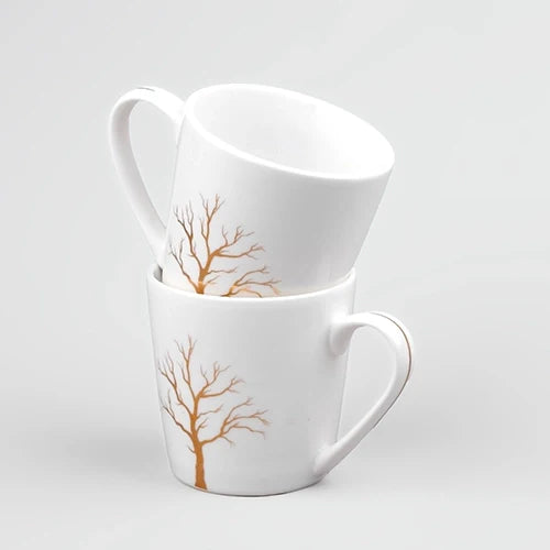 Exquisite White Porcelain Cup Set of 2