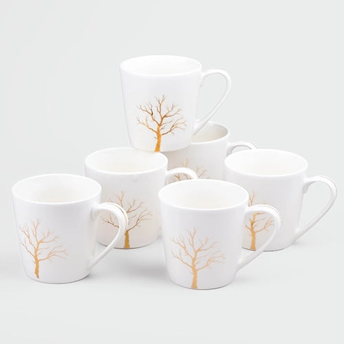 Exquisite White Porcelain Cup (Set of 6)
