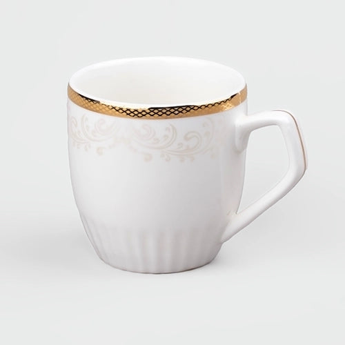 Stylish Porcelain Floral Design Tea Cups (Set of 4)