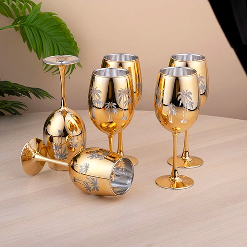 Golden Wine Glass (Set of 6)