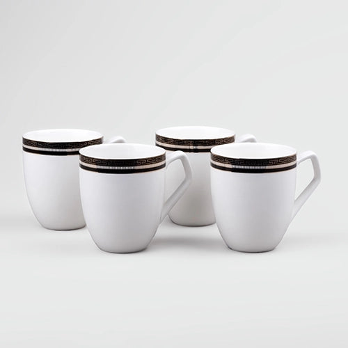 Classic White Ceramic Cup (Set of 4)