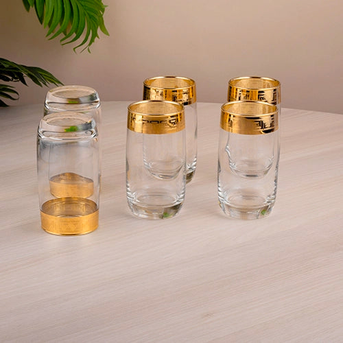 Gold-Plated Juice Glasses (Set of 6)