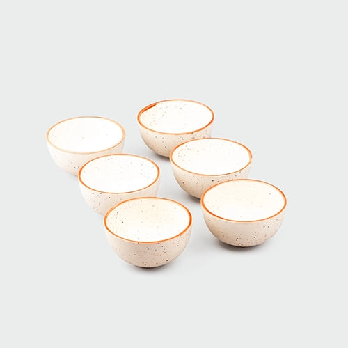 Artisan Matte Finish Ceramic Bowls (Set of 6)