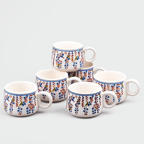 Floral Printed Tea Cup (Set of 6)