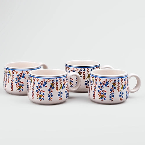 Floral Printed Tea Cup (Set of 4)