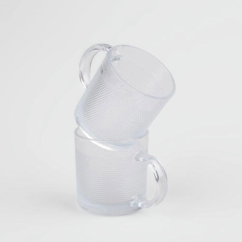 Textured Glass Tea Cup (Set of 2)