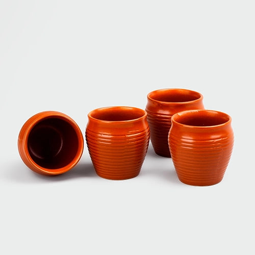 Rustic Ceramic Kulhad (Set of 4)