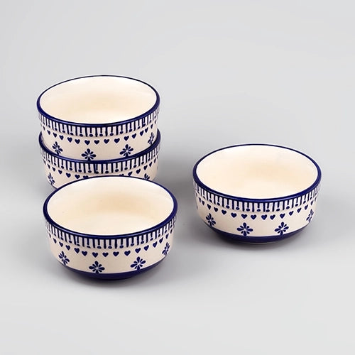 Serene Blue Ceramic Serving Bowl (Set of 6)