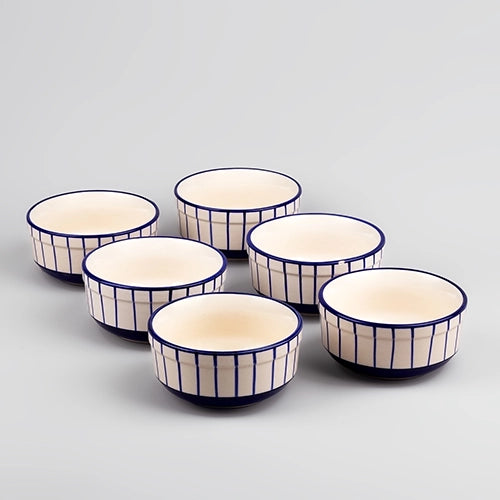 Exquisite Blue and White Ceramic Bowl (Set of 6)