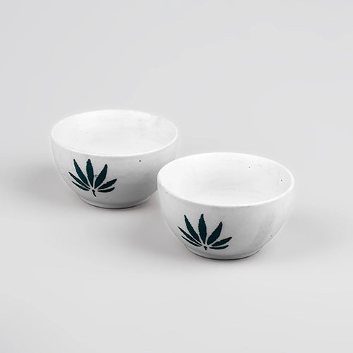 Opulent White Ceramic Bowl (Set of 2)
