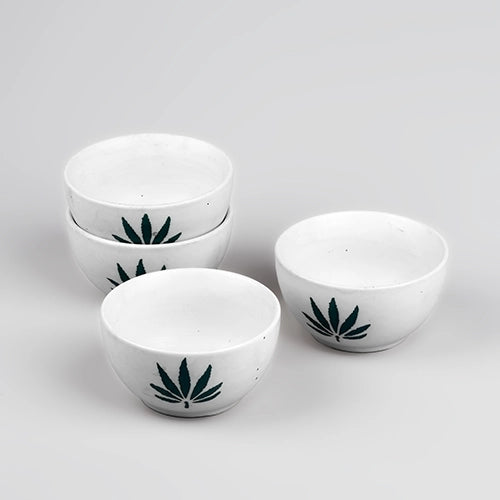 Opulent White Ceramic Bowl (Set of 6)