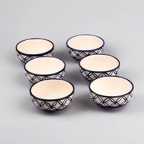 Stylish Ceramic Serving Bowl (Set of 6)