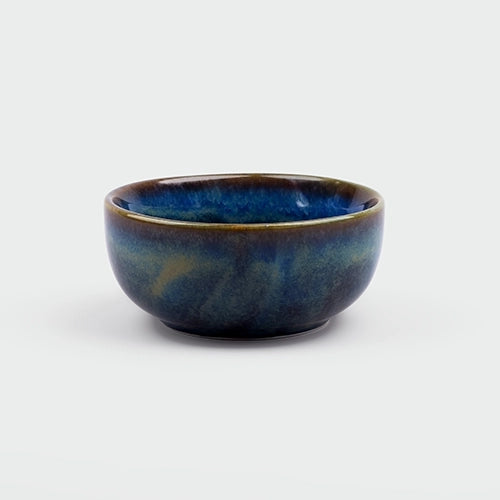 Blue Lagoon Glossy Porcelain Bowl (Set of 4)