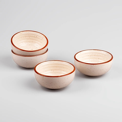 Rustic Brown Ceramic Bowl (Set of 6)