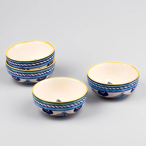 Handcrafted Ceramic Katori Bowl (Set of 4)