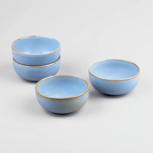 Artisan Blue Porcelain Bowl (Set of 4)