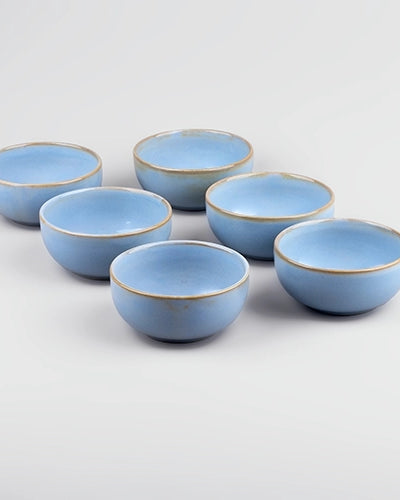 Artisan Blue Porcelain Bowl (Set of 6)