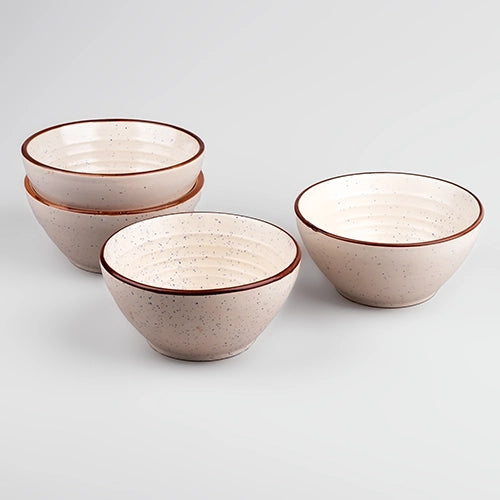 Enchanted Ivory Ceramic Bowl (Set of 4)