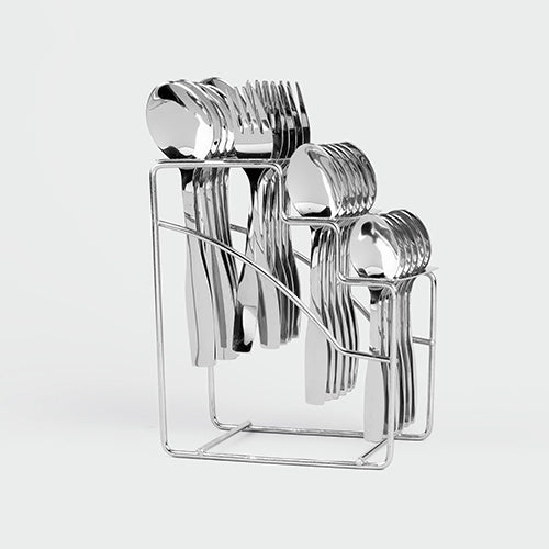 Silver Cutlery Stand Set