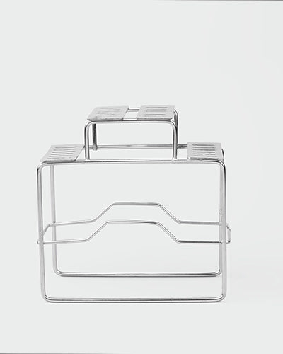 Sleek Silver Cutlery Stand Set