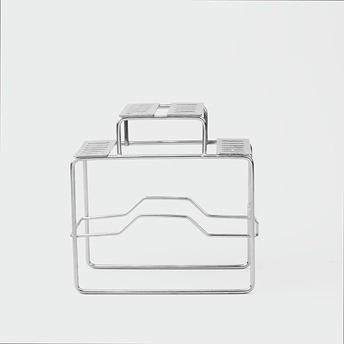 Sleek Silver Cutlery Stand Set