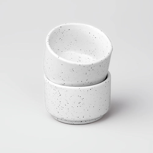 Stylish White Ceramic Chutney Bowl (Set of 2)