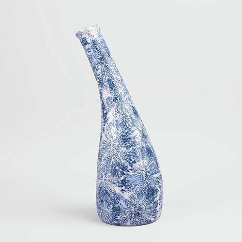 Indigo Textured Flower Vase