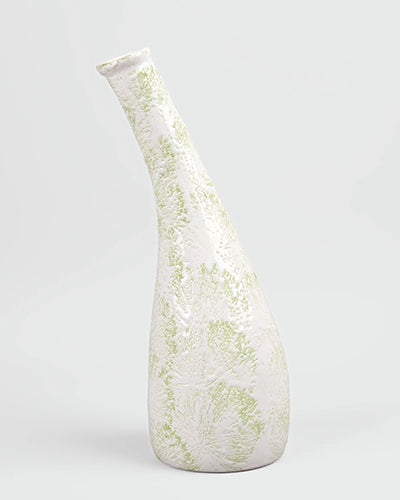 Pastel Green Textured Flower Vase