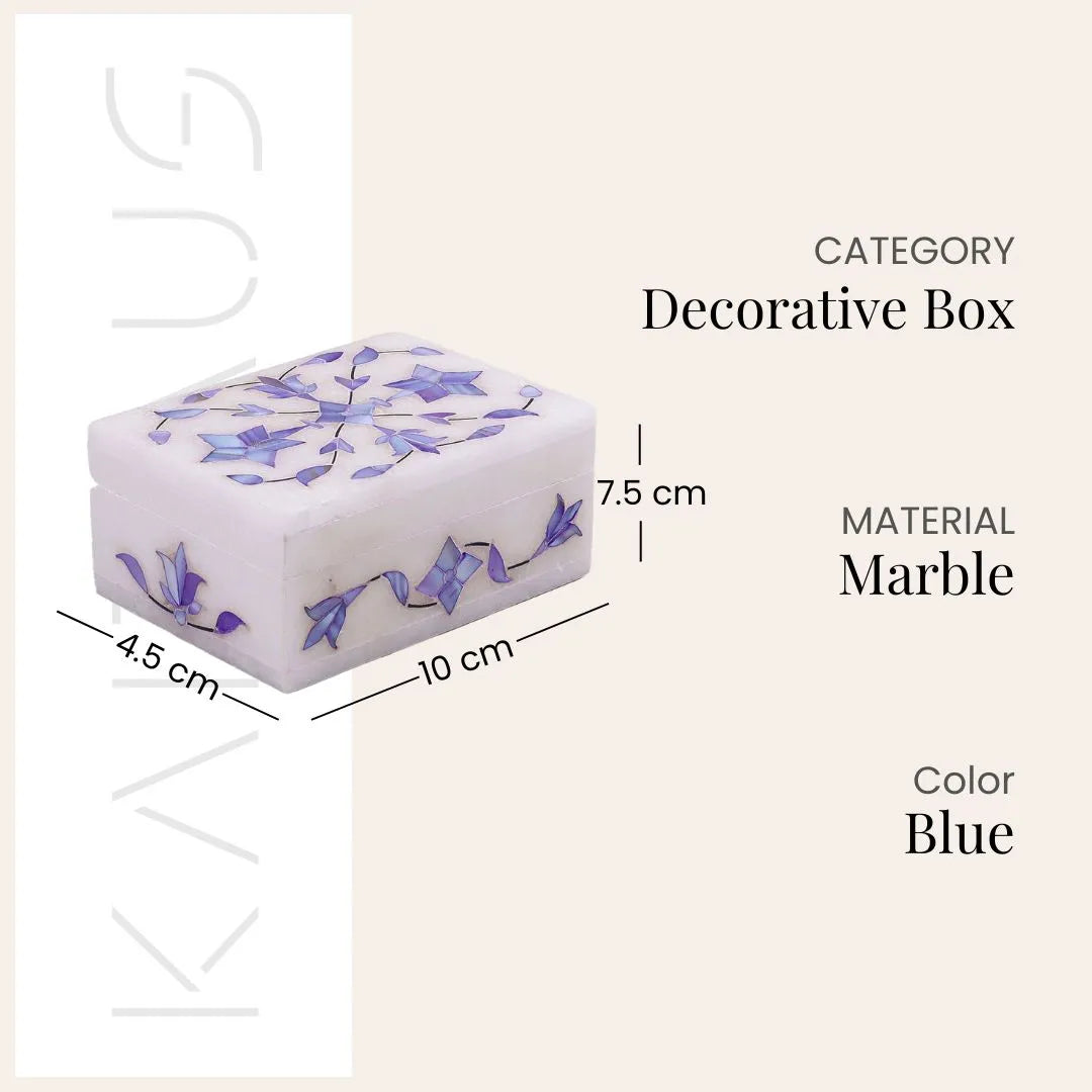 Luxury Blue Marble Jewelry Box