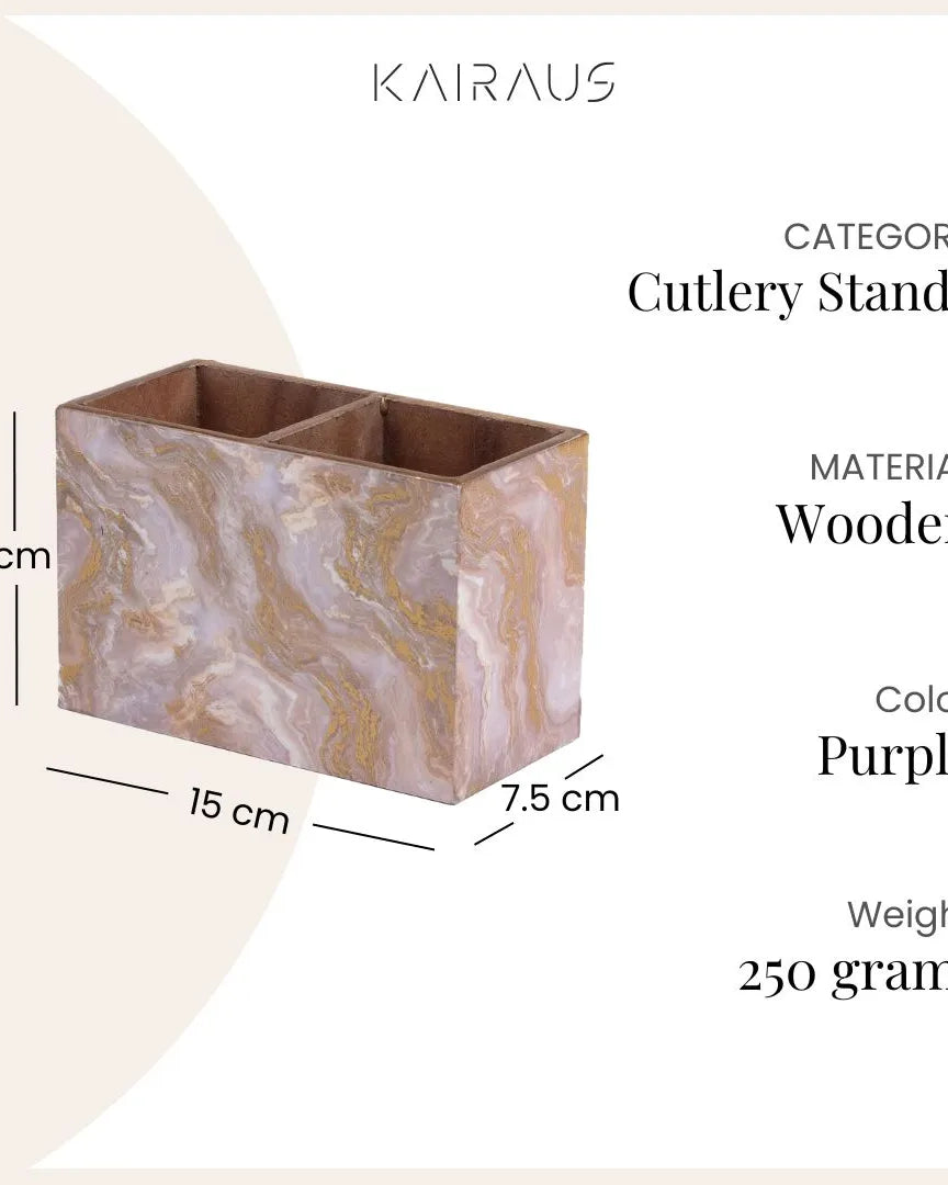 Marble Effect Cutlery Organizer