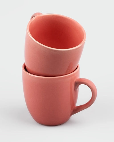 Peach Blossom Ceramic Tea Cups (Set of 2)