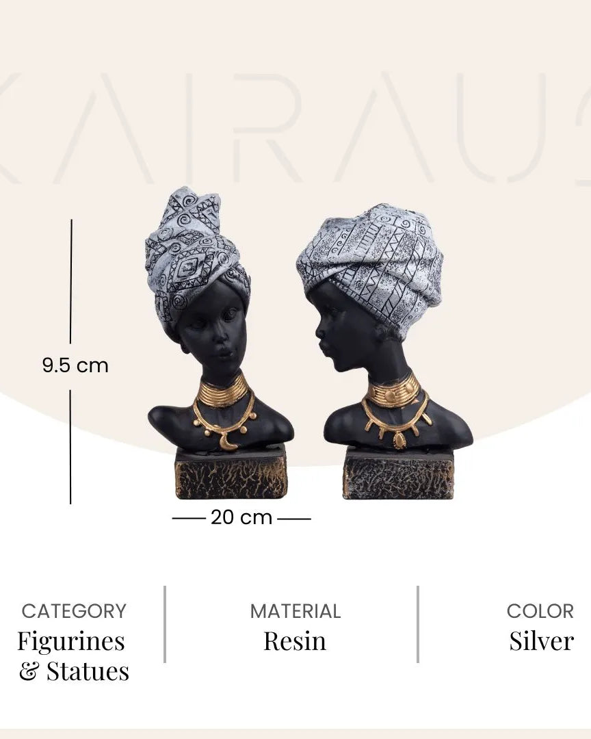 African Empress Sculpture Set