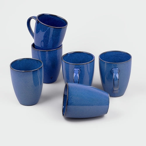 Midnight Sea Ceramic Coffee Mugs (Set of 6)