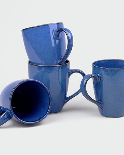 Midnight Sea Ceramic Coffee Mugs (Set of 4)