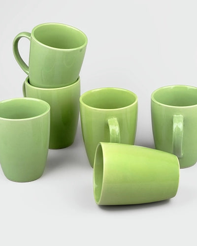 Gorgeous Green Coffee Mugs (Set of 6)