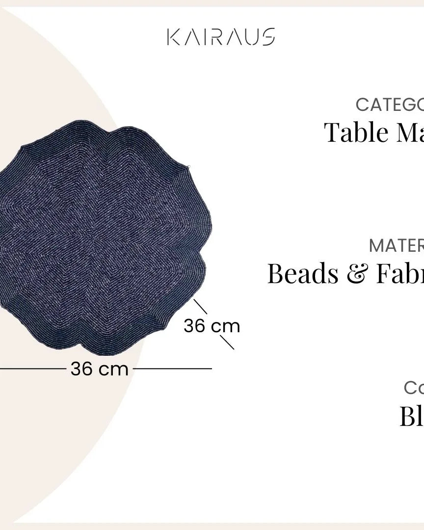 Azure Beaded Table Mat