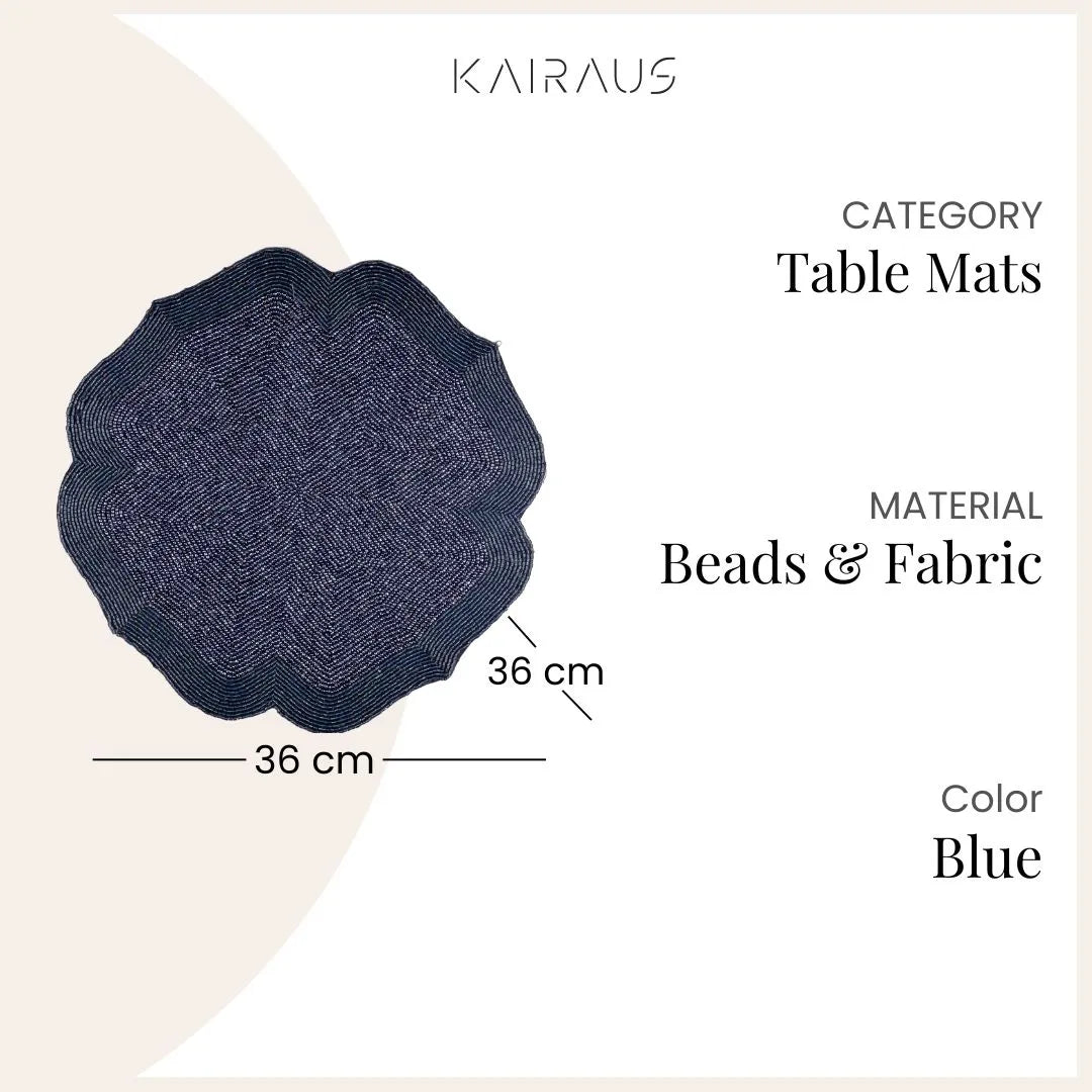 Azure Beaded Table Mat