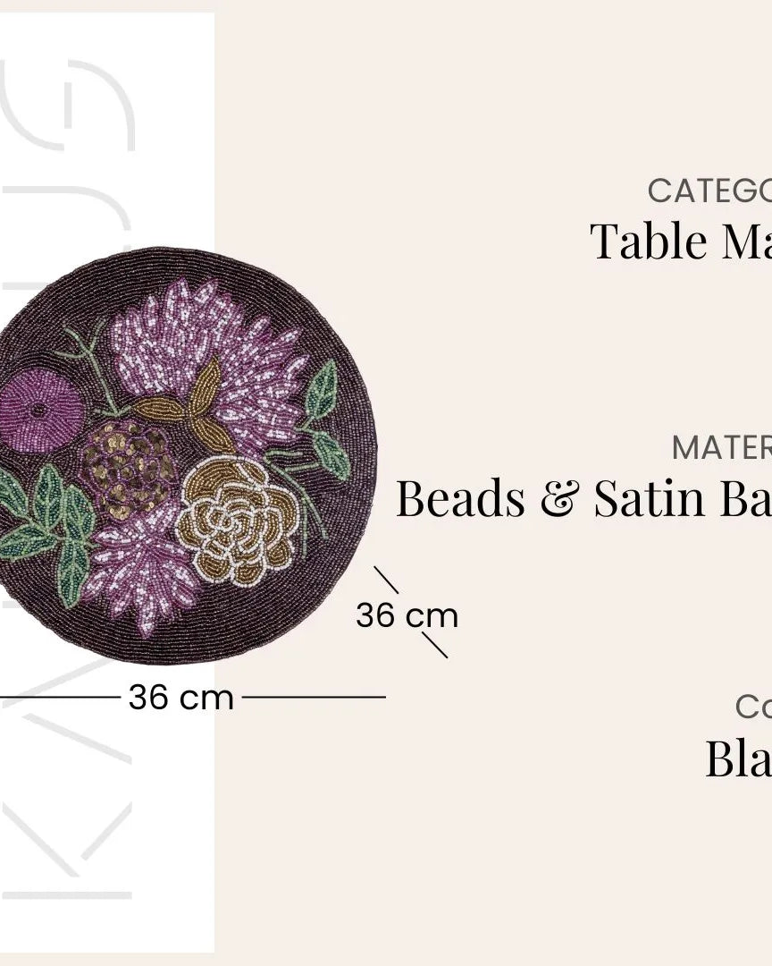 Elegant Handcrafted Floral Table Mat