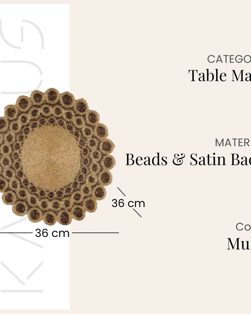 Handcrafted Beaded Table Mat