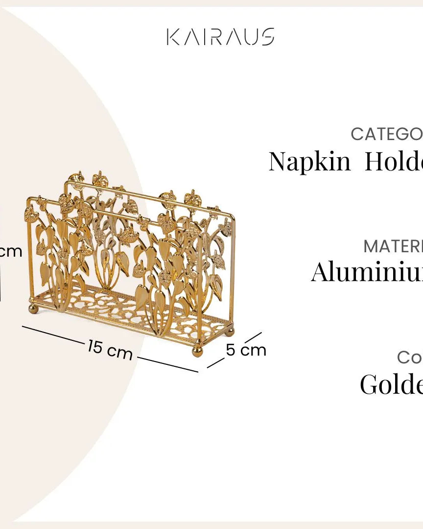Modern Decorative Gold Plated Tissue Holder