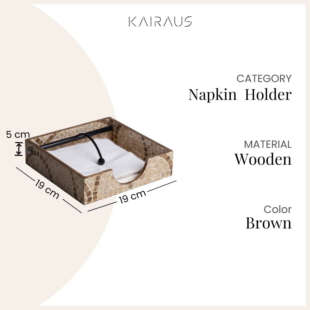 Opulent Glossy Wooden Tissue Organizer