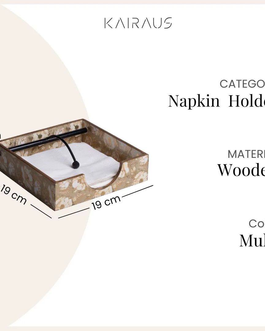 Luxe Gloss Wooden Tissue Holder