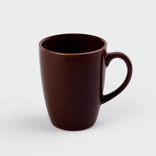 Mahogany Brown Ceramic Coffee Mugs (Set of 4)