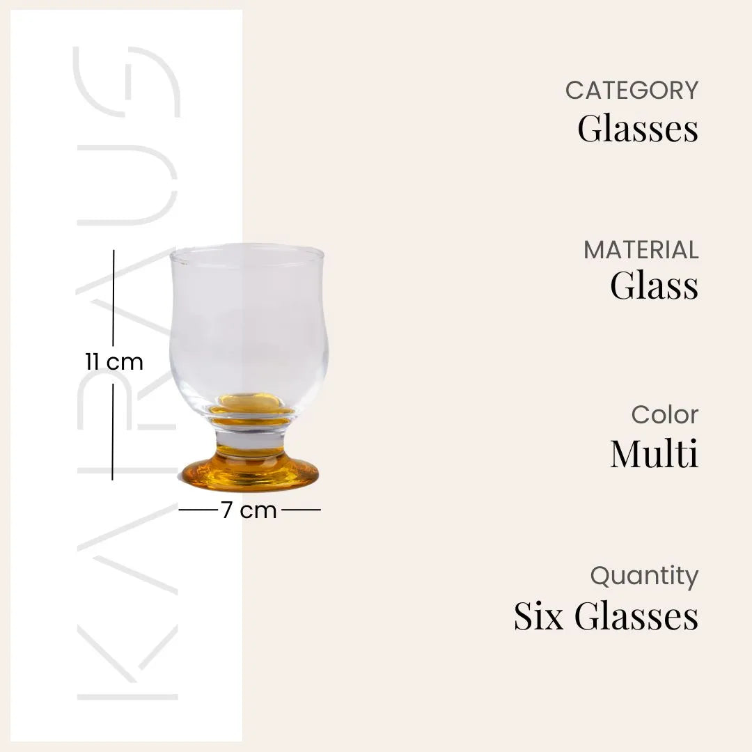Colourful Glass Goblet (Set of 6)