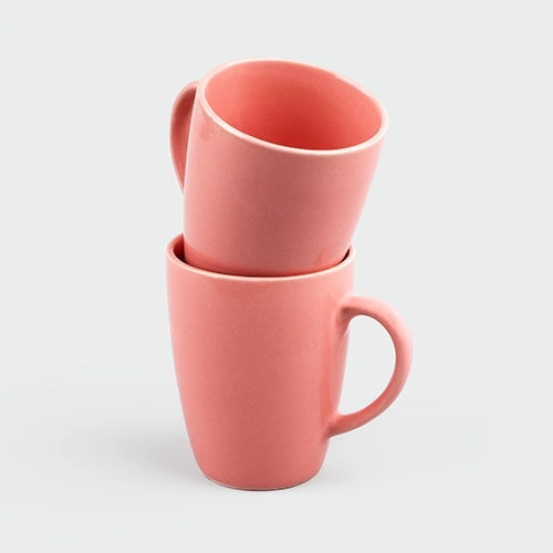 Blissful Blush Pink Coffee Mugs (Set of 2)
