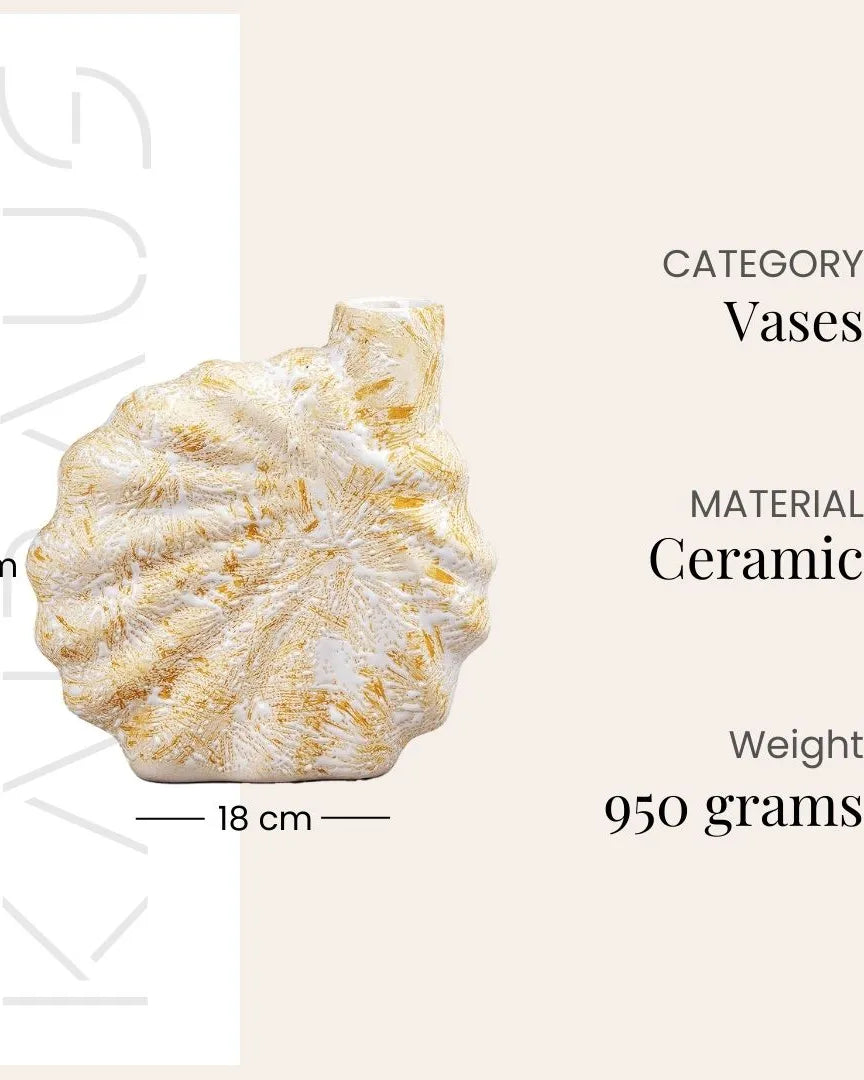Beige Shell Flower Vase