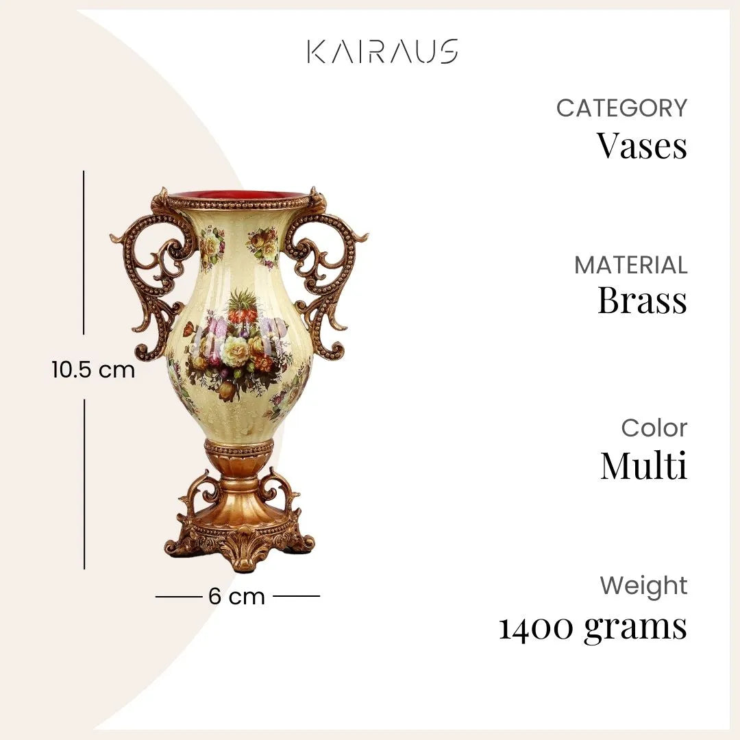 Floral Elegance Antique Vase