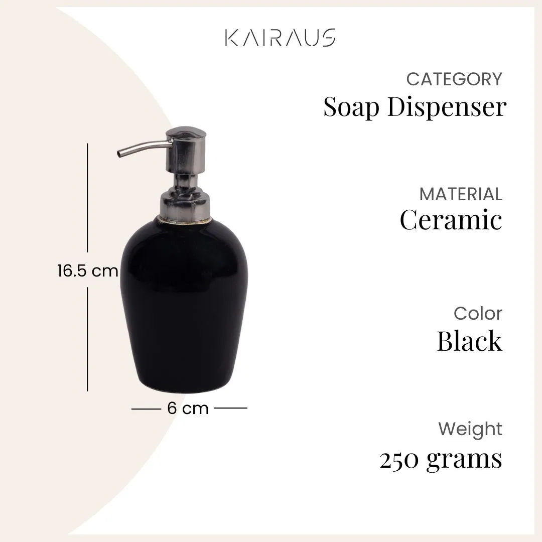 Black Matte Handmade Ceramic Dispenser