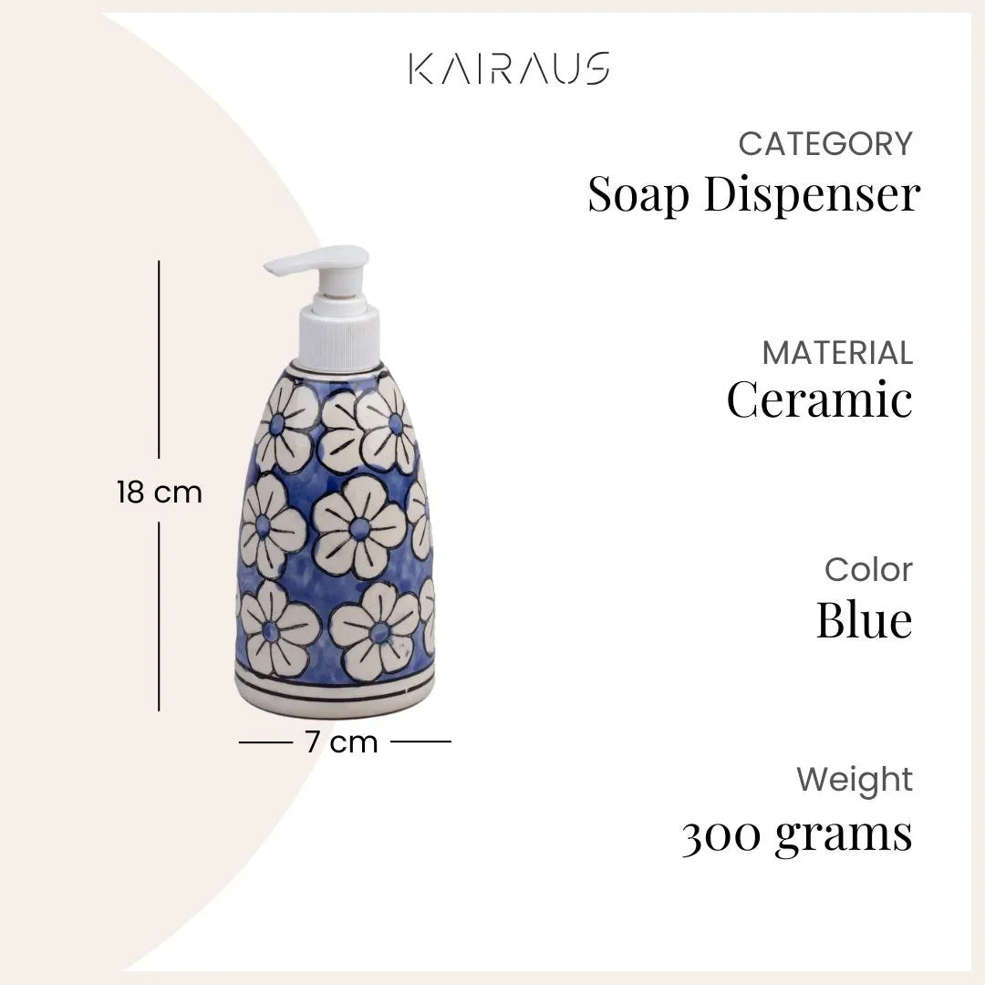 Elegant Blue And White Handwash Dispenser